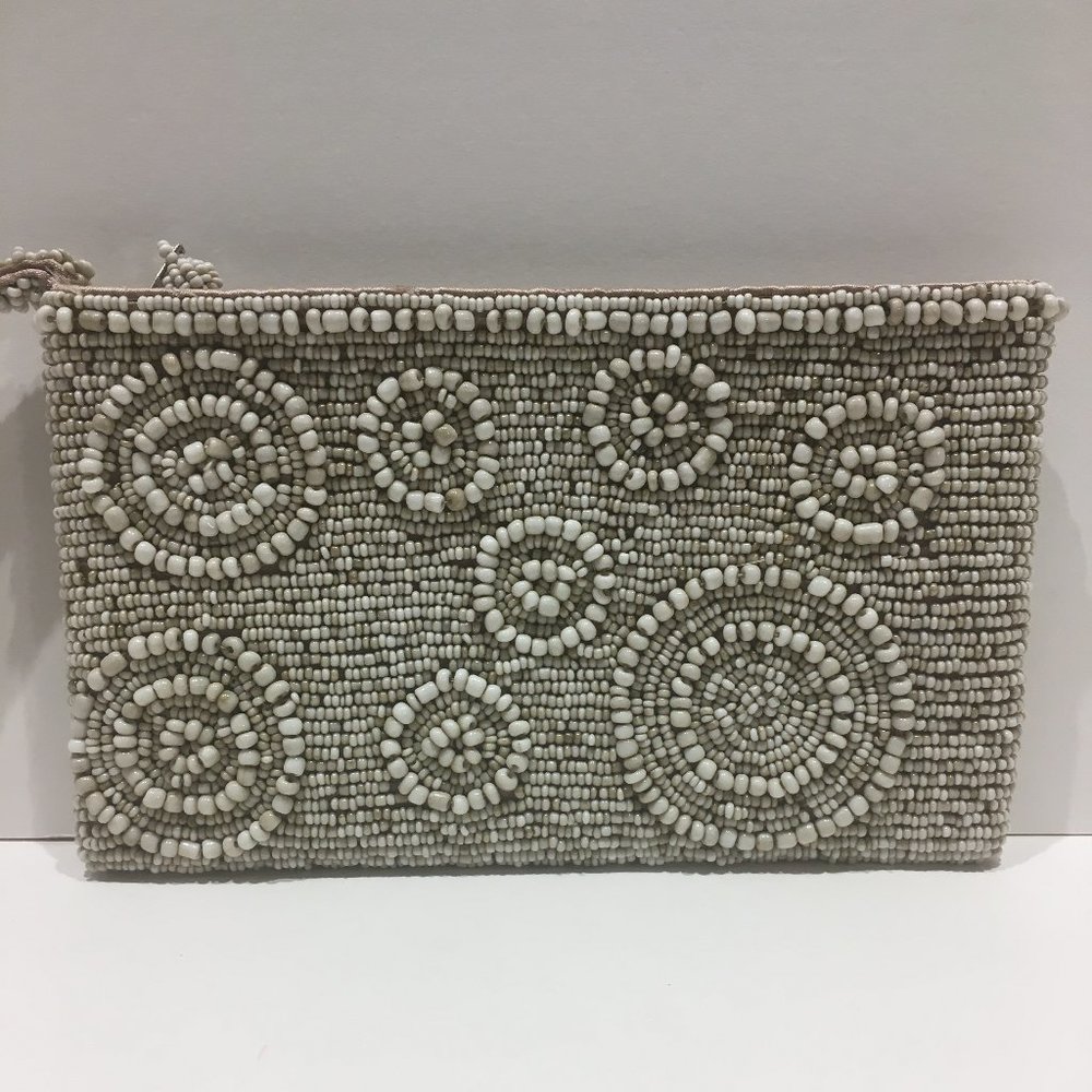 BEADED CLUTCH BAG WITH STRAP - Picture 1 of 14